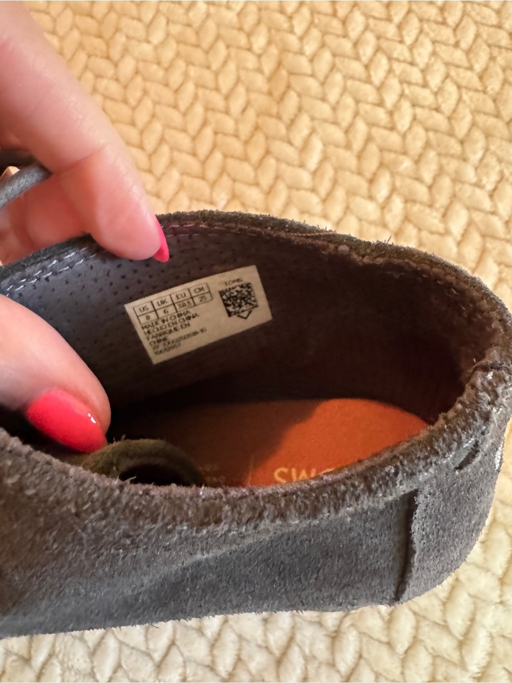 TOMS Desert‎ Wedge Grey Suede Lace Up Ankle Booties Womens 8 - Picture 7 of 10